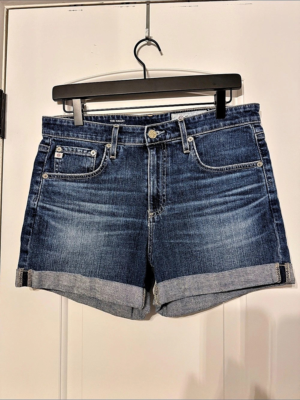AG-ED Denim The Hailey Cuffed Denim Jean Shorts 29R